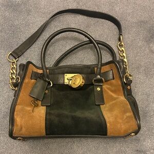 Michael Kors Black and Brown Satchel